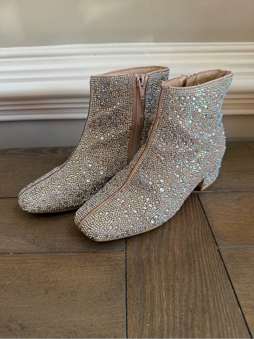Betsey Johnson Girls’ Rhinestone Embellished Ankle Boot